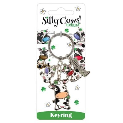 Silly Cows Mood Charm Keyring